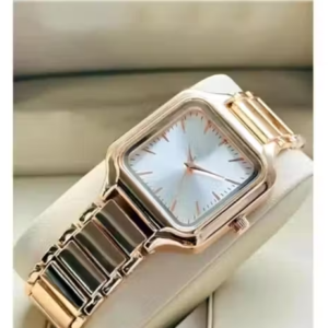 Rose Dial Square Women's Wrist Watch