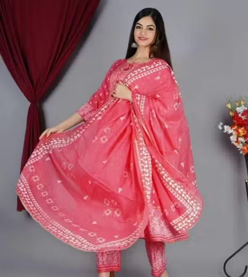 Printed Rayon Kurta Set for Women - Image 2