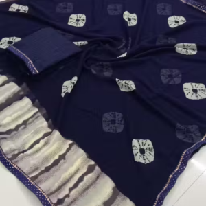 Latest Pure Geograte Saree With Sibori Printed , Trendy Georgette Saree For Women , Low Budget Saree , With Blouse Saree , Soft Geograte , Best Choice Indian People