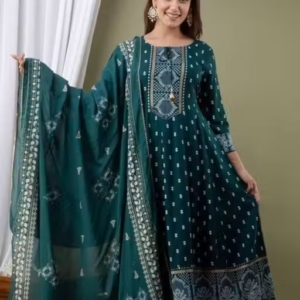 Printed Rayon Kurta Set for Women