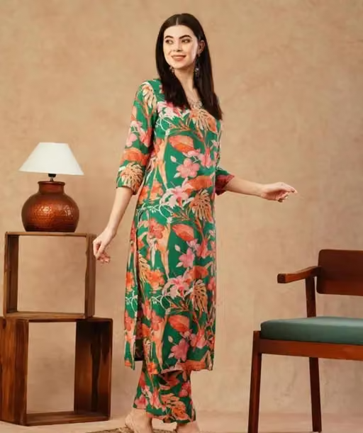 Cotton Kurta Palazzos for Women - Image 3