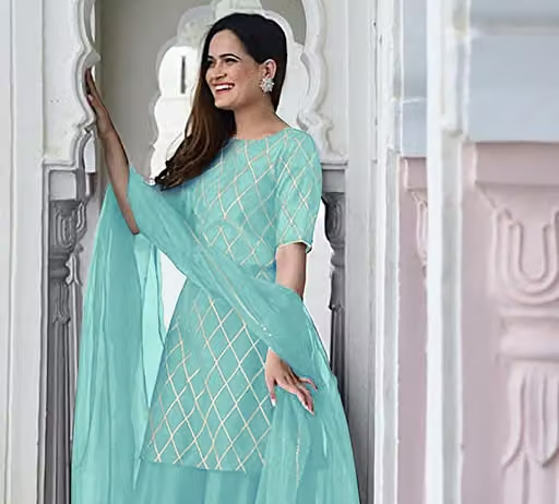 Printed Viscose Kurta Set for Women - Image 3