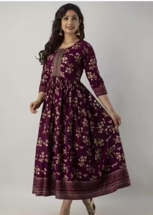 Maroon patta anarkali winter dress women dress new product anarkali kurti kurta set colour