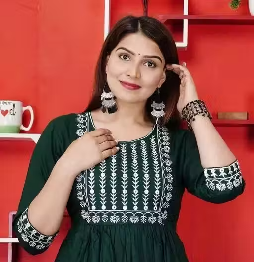 rayon kurti embroidered - Image 4