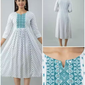 Trendy Printed Embroidery Kurti