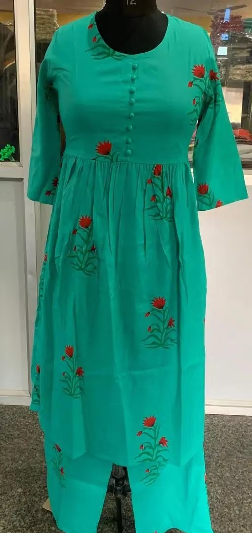 Cotton Kurta Palazzos for Women - Image 2