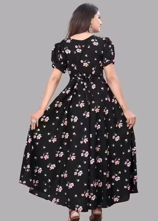 Polyster/Crepe fabric-Kurti Aanarkali And Dressh - Image 2