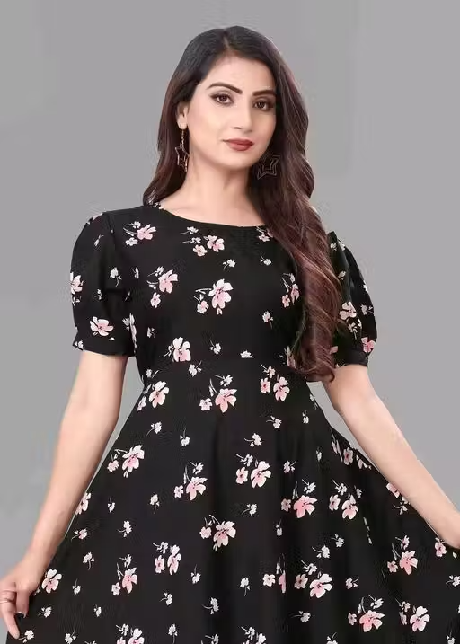 Polyster/Crepe fabric-Kurti Aanarkali And Dressh - Image 3