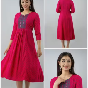 Trendy Printed Embroidery Kurti