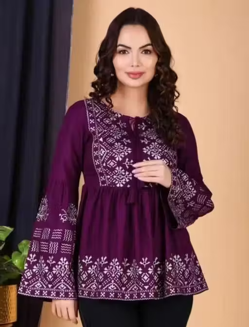 Wine Kurti for Women - Image 2