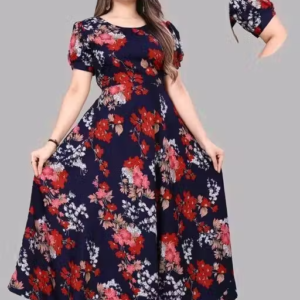 Polyster/Crepe fabric-Kurti Aanarkali And Dressh