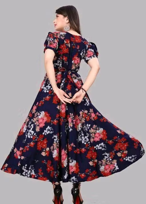 Polyster/Crepe fabric-Kurti Aanarkali And Dressh - Image 3