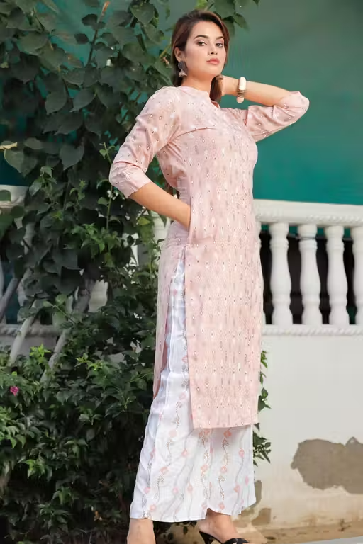 Rayon Kurta Palazzos for Women - Image 3