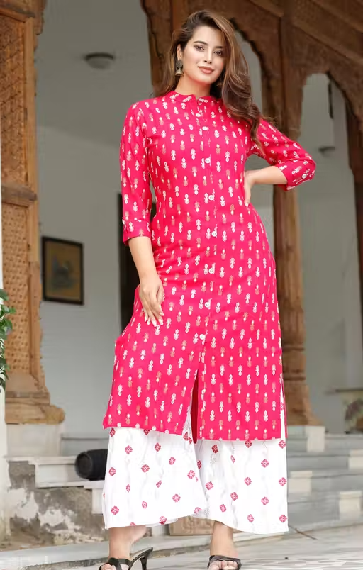 Rayon Kurta Palazzos for Women