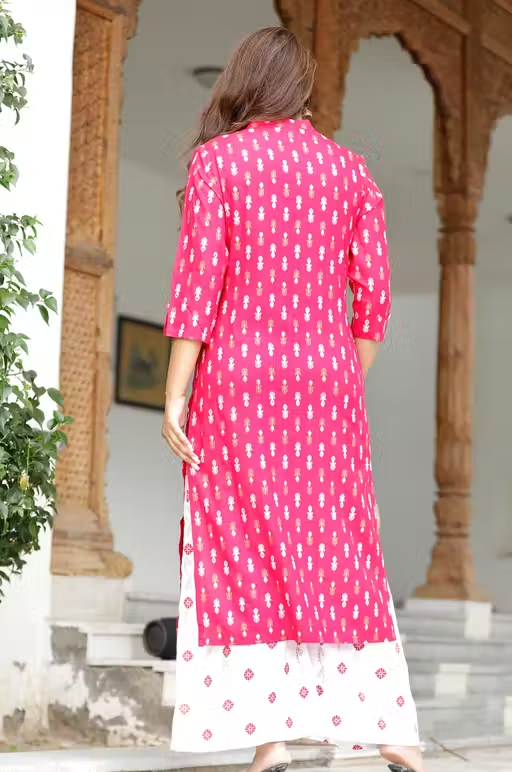 Rayon Kurta Palazzos for Women - Image 2
