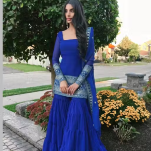 Embroidered Georgette Kurta Set for Women