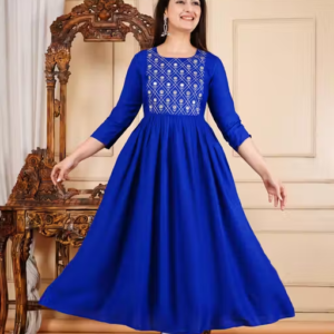 Anarkali Gown embroidry