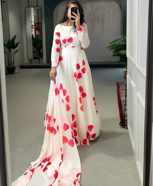 new fashion western dress for girls stylish dresses long knee length skater party wear one piece fancy latest frock ladies women simple readymade trendy a line designer latest flare and fit traditional formal bodycon floral flared ethinic wedding full long printed gown with dupatta Nobottamwear - Image 3