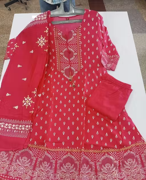 Rayon Kurta Palazzos for Women - Image 3