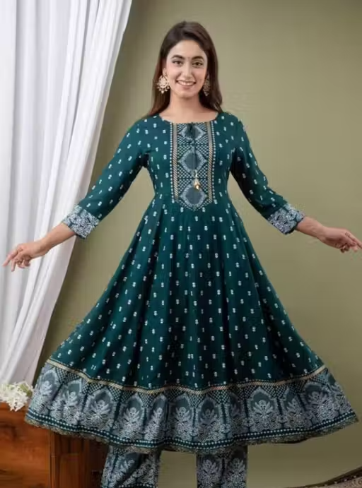 Rayon Kurta Pants for Women - Image 2