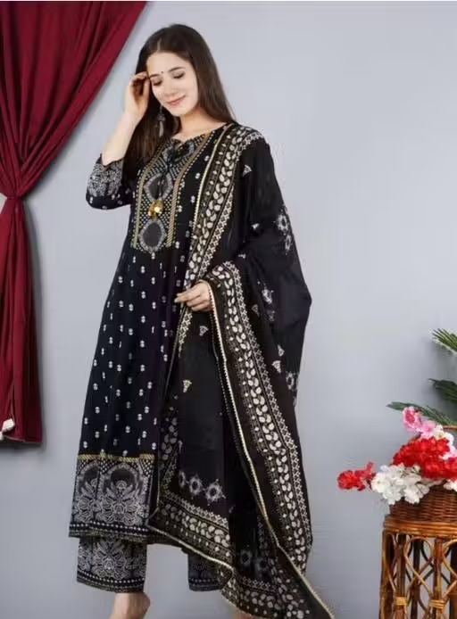 Rayon Kurta Palazzos for Women
