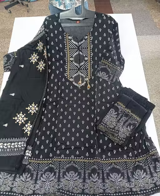 Rayon Kurta Palazzos for Women - Image 3