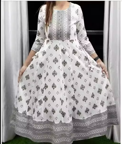 Women Anarkali Printed Kurti