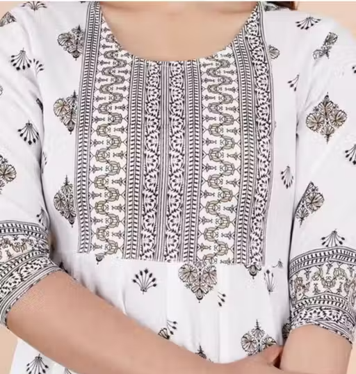 Women Anarkali Printed Kurti - Image 3