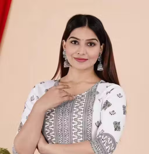 Women Anarkali Printed Kurti - Image 4