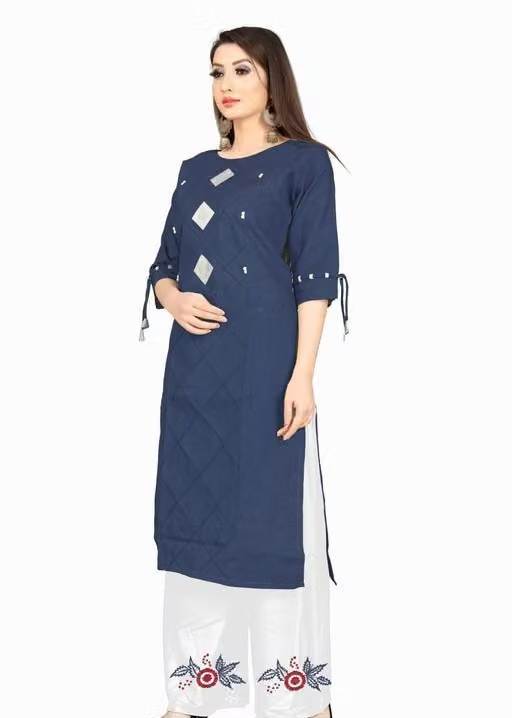 Cotton Kurta Palazzos for Women - Image 2