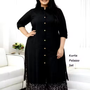 Printed Rayon Kurta Palazzos Fit/ for Women