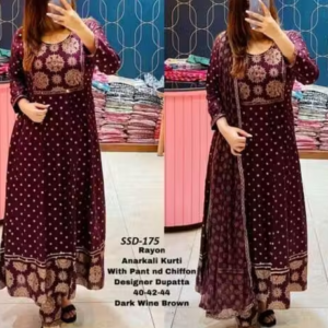 STYLISH POYAL PRINT KURTA,PANT AND DUPATTA