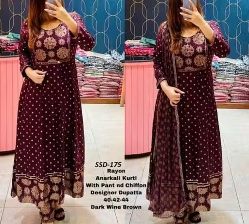 STYLISH POYAL PRINT KURTA,PANT AND DUPATTA