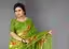 Women's Desinger Georgette Floral Printed Saree with Blouse Piece