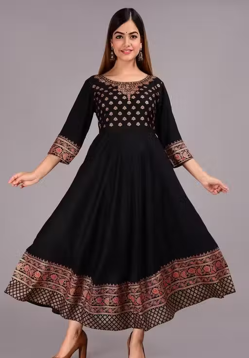 Women Rayon Anarkali Kurti