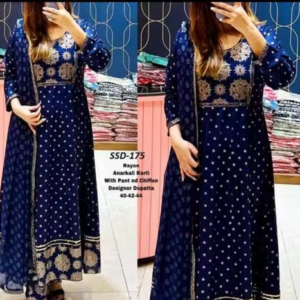 STYLISH POYAL PRINT KURTA,PANT AND DUPATTA