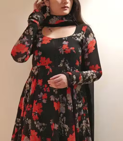 Printed Viscose Kurta Set for Women