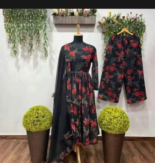 Printed Viscose Kurta Set for Women - Image 4