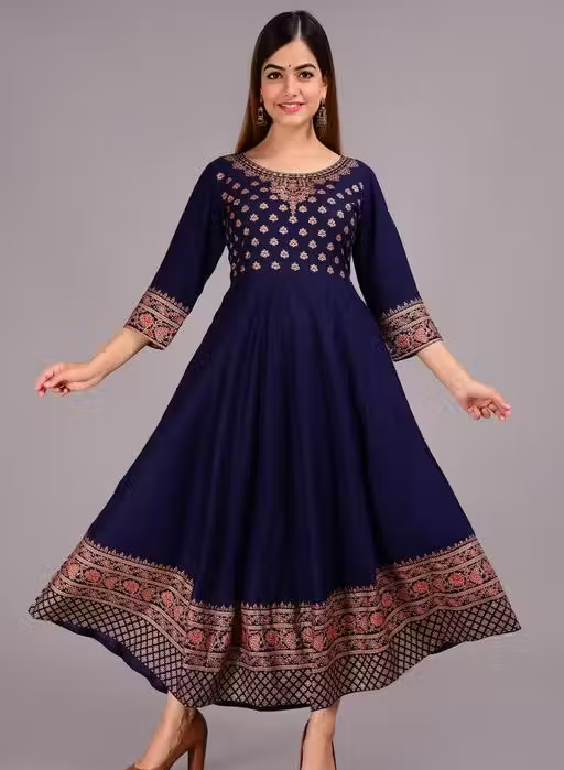 Women RayonAnarkali Kurti