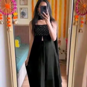 Embellished Georgette Kurta Set for Women