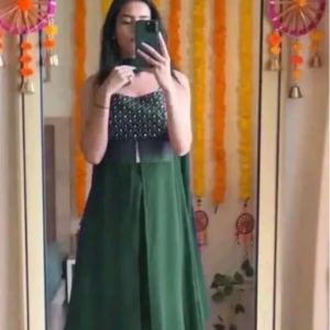 Embellished Georgette Kurta Set for Women