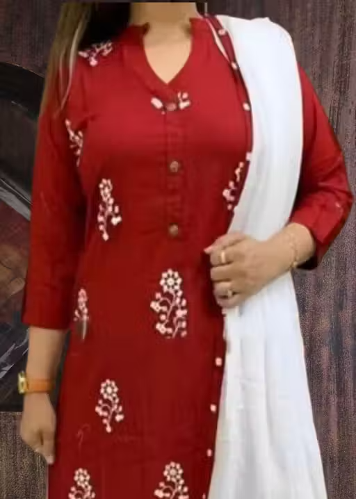 Printed Rayon Kurta Set for Women - Image 3