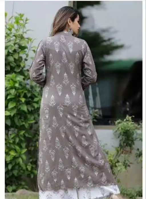 Chikankari Rayon Kurta for Women - Image 3
