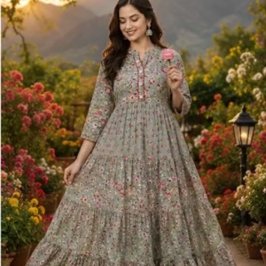 NEW LOOK KURTA/Classic Designer Women kurta/tranding gown/letest kurta/flower gown/new look kurta/winter gowns/partywear gown/causel gown/festive gown/ewdding gown/office gown/daily use gown/flower long gown/