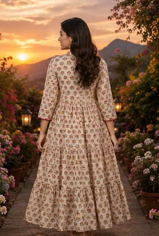 NEW LOOK KURTA/Classic Designer Women kurta/tranding gown/letest kurta/flower gown/new look kurta/long suit/velvent anarkali suit/ gown for women/umbrella all top/umbrella long top - Image 3