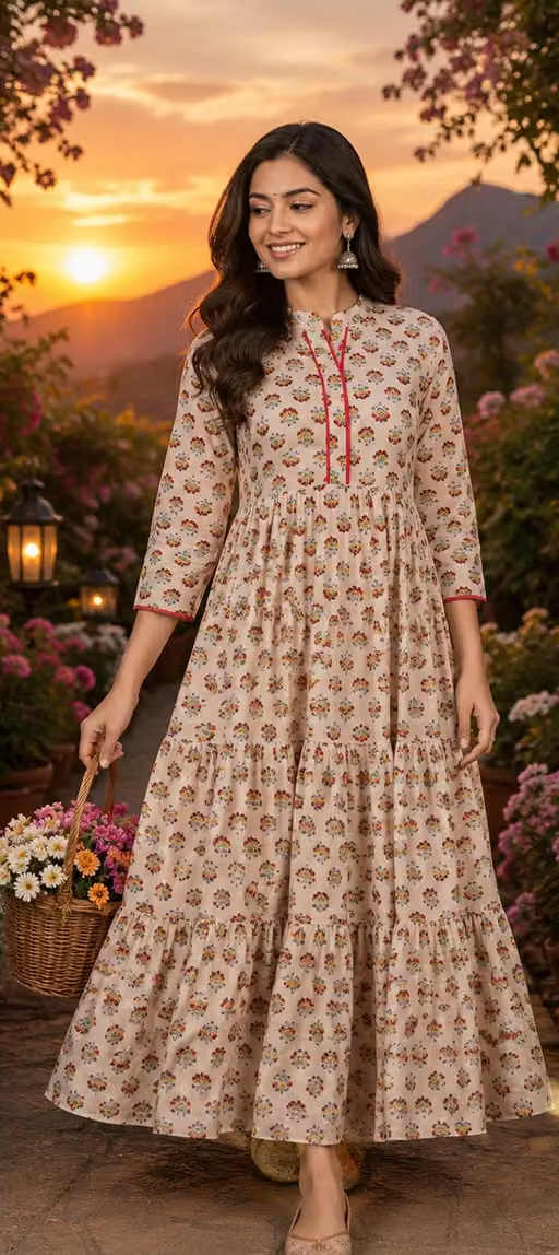 NEW LOOK KURTA/Classic Designer Women kurta/tranding gown/letest kurta/flower gown/new look kurta/long suit/velvent anarkali suit/ gown for women/umbrella all top/umbrella long top - Image 4