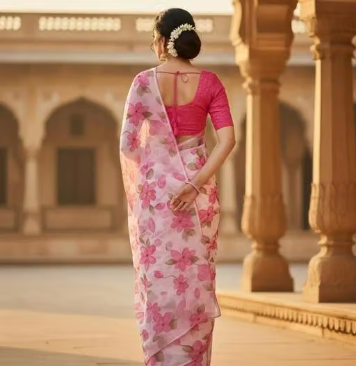 FLOWER DESIGNER SAREE - Image 3