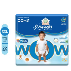 Wowper Fresh Baby Diaper Pants New Double Extra Large | Wetness Indicator | Upto 12 Hrs Absorption | 15-25 Kg | 22 counts