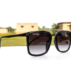 Jiebo Black Square UV Protection Sunglasses for Men and Women