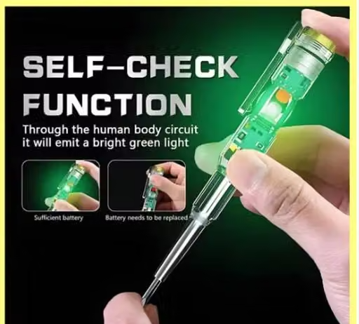 High-Brightness Intelligent Voltage Tester Pen - Multi-function LED Test Pen with Screwdriver for Electric Power Testing, Voltage Tester Detector